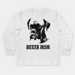 Boxer Dog Mom - Boxer Mom Kids Long Sleeve T-Shirt